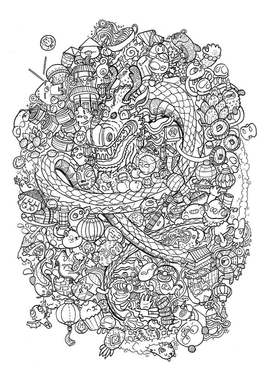 Anarchia bazgrołów. Książka do kolorowania Zifflin