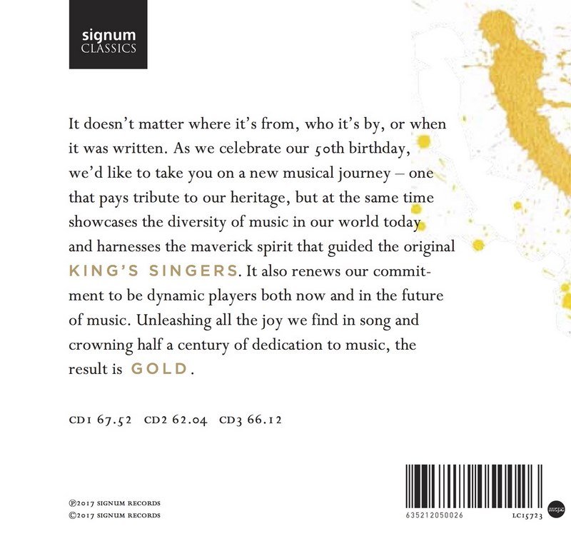 【3CD】キングズ・シンガーズ『GOLD』 The King's Singers / キングズ・シンガーズ「The Sound of The