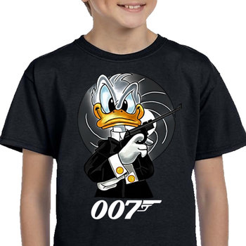 152 Koszulka Kaczor Donald Bond 007 3196 Czarna - Inna marka