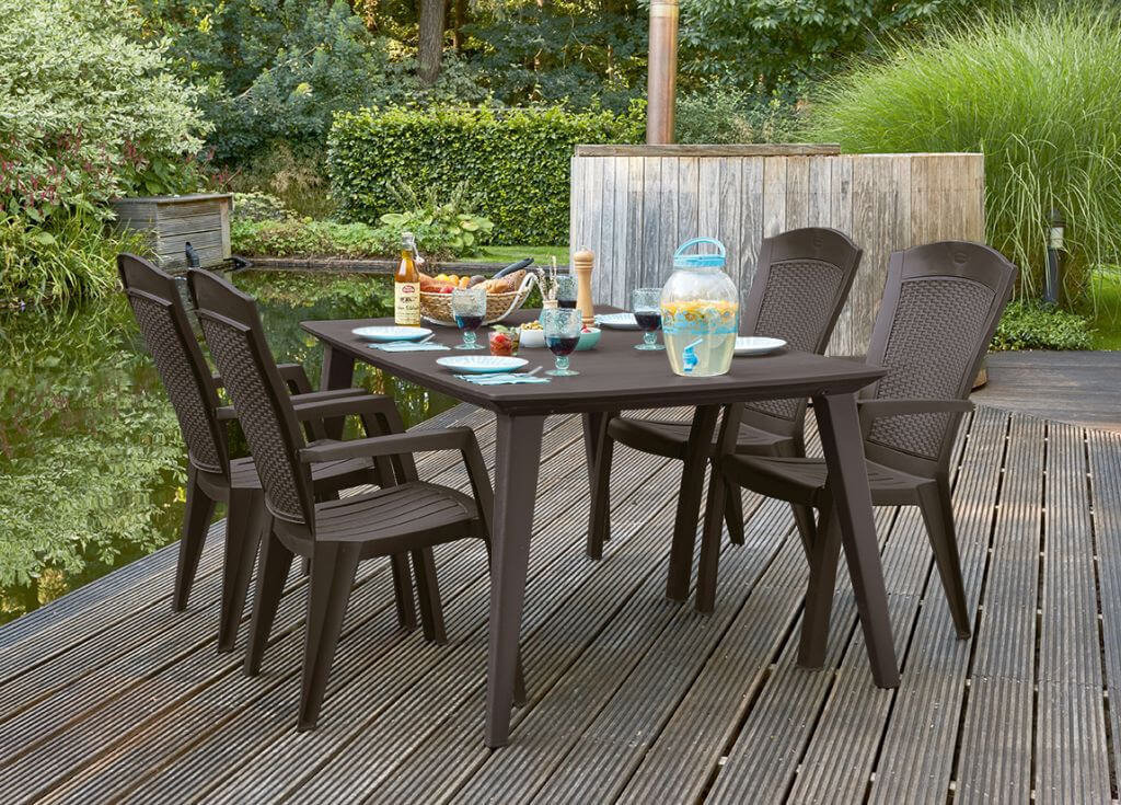 Krzesło ogrodowe Minnesota Dining, brązowe, 65x61x99 cm Krzesło ogrodowe Minnesota Dining