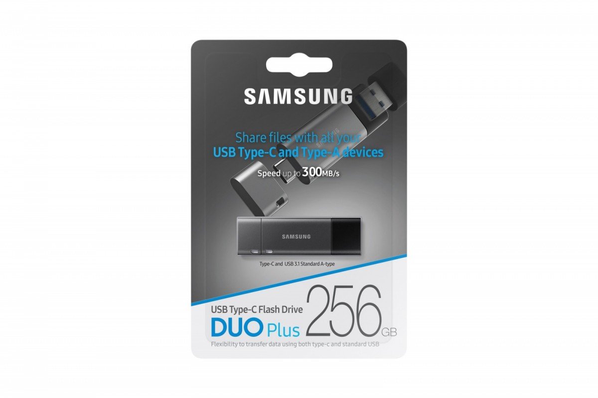 Pendrive SAMSUNG Duo Plus MUF-256DB/EU, 256 GB, USB-C 3.1/USB 3.1 ...