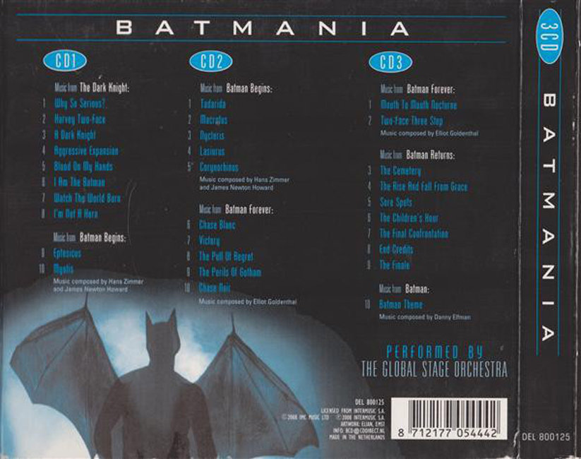Batmania Music From The Dark Knight & Other Batman Movies - Global Stage  Orchestra | Muzyka Sklep 