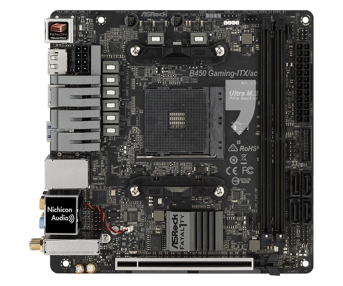 Płyta główna ASROCK B450 GamingITX/ac B450, AM4, mini ITX Asrock