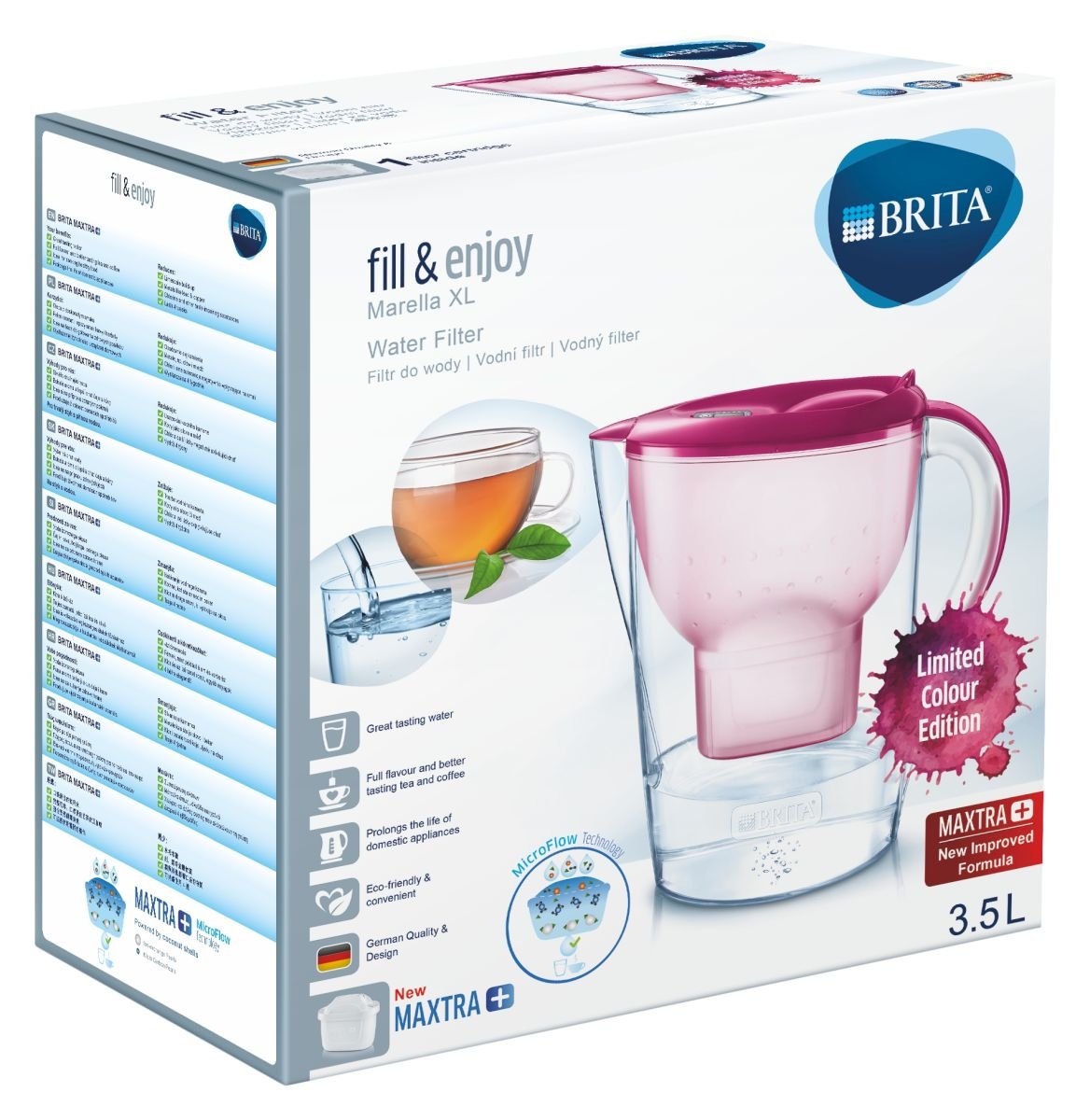 Dzbanek filtrujący BRITA Marella XL MXplus, malinowy róż, 3.5 l - Brita ...