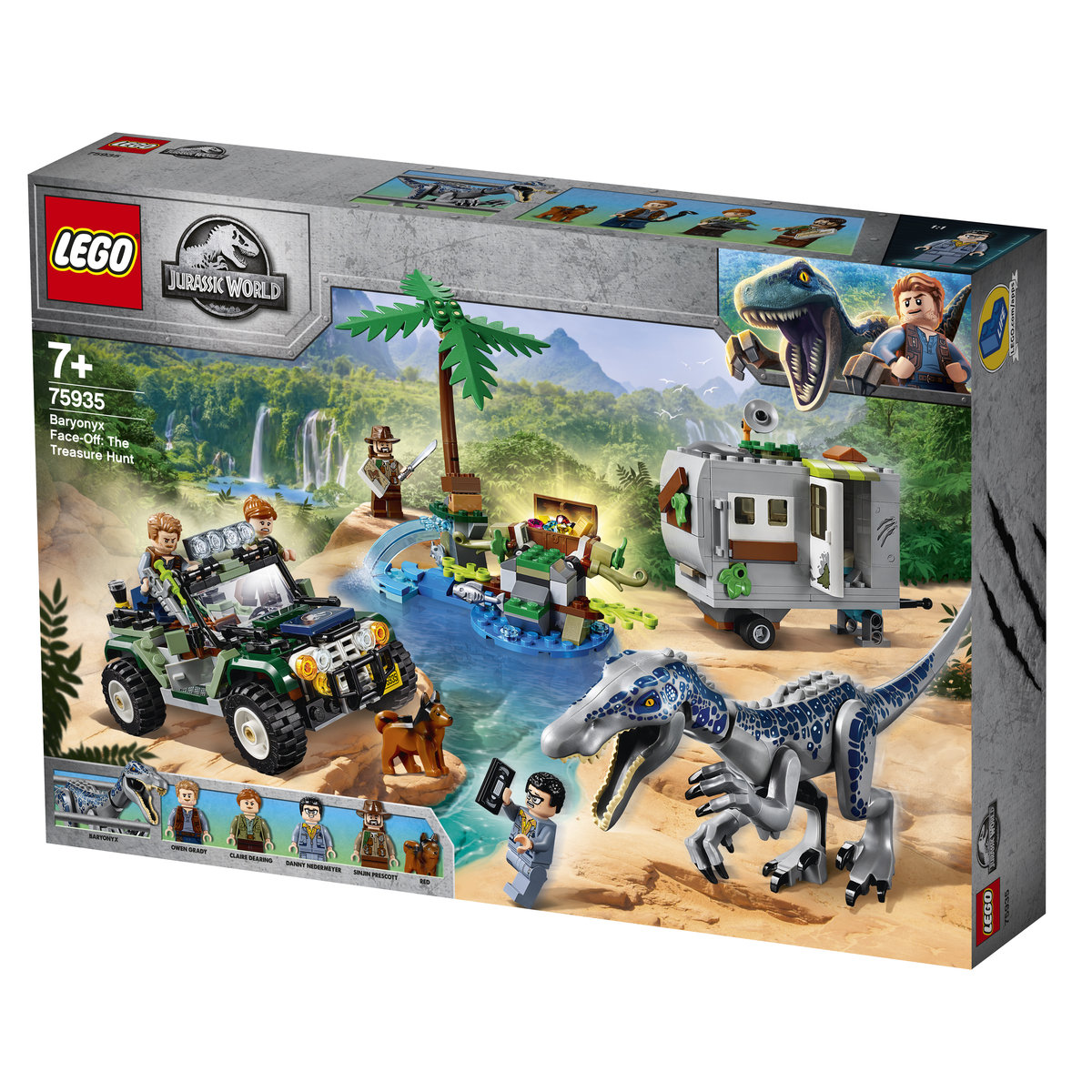 Maciek I Klocki Lego Jurassic World LEGO Jurassic World, klocki Starcie z barionyksem Poszukiwanie skarbów