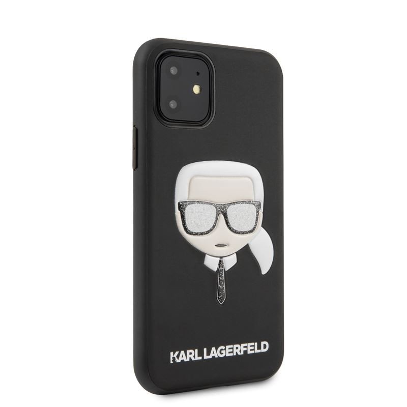 Etui na Apple iPhone 11 KARL LAGERFELD Iconic Embossed Glitter Case