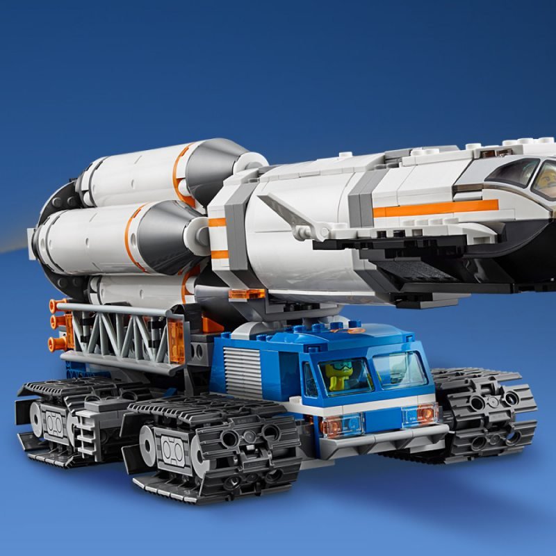 Конструктор lego city space port площадка для сборки и транспорт для перевозки ракеты 60229