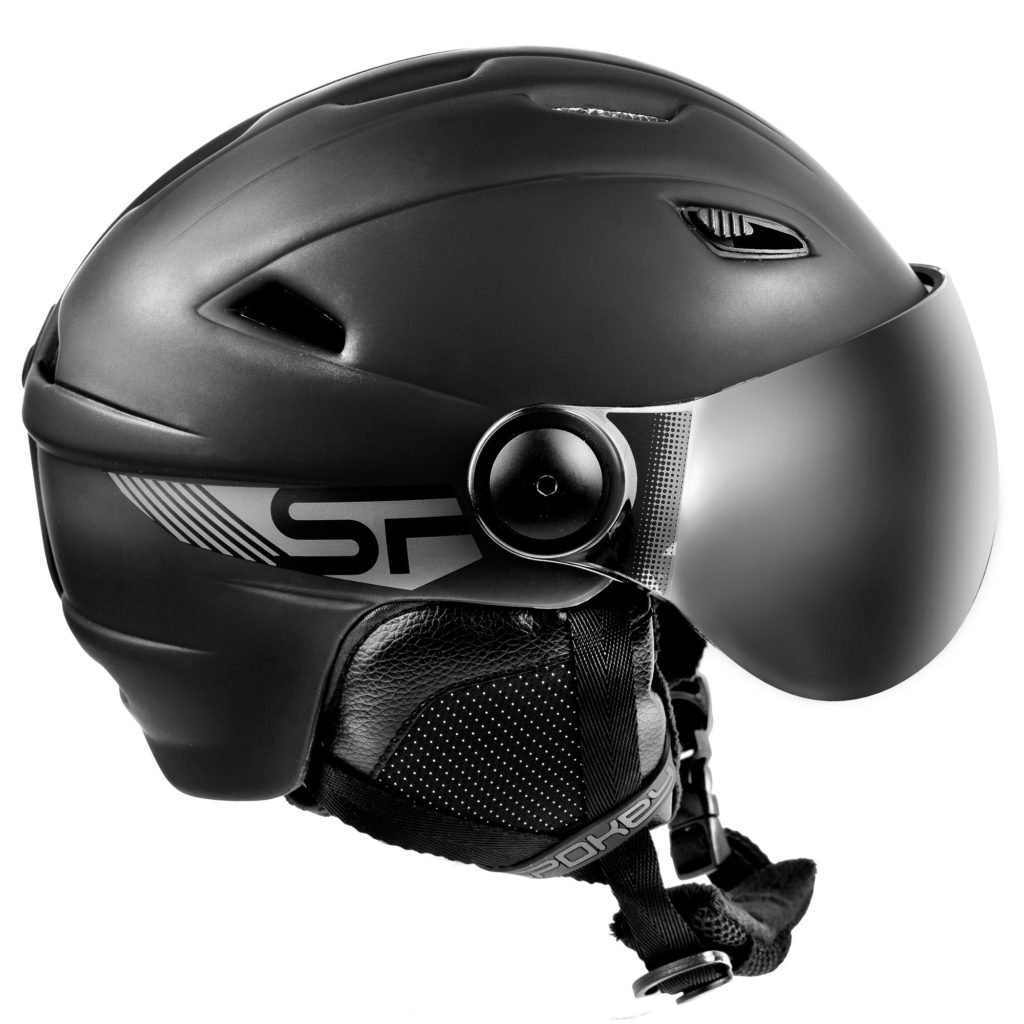 Spokey, Kask narciarski z szybą, JASPER, czarny, rozmiar XL Spokey, Kask narciarski z szybą, JASPER, czarny, rozmiar XL