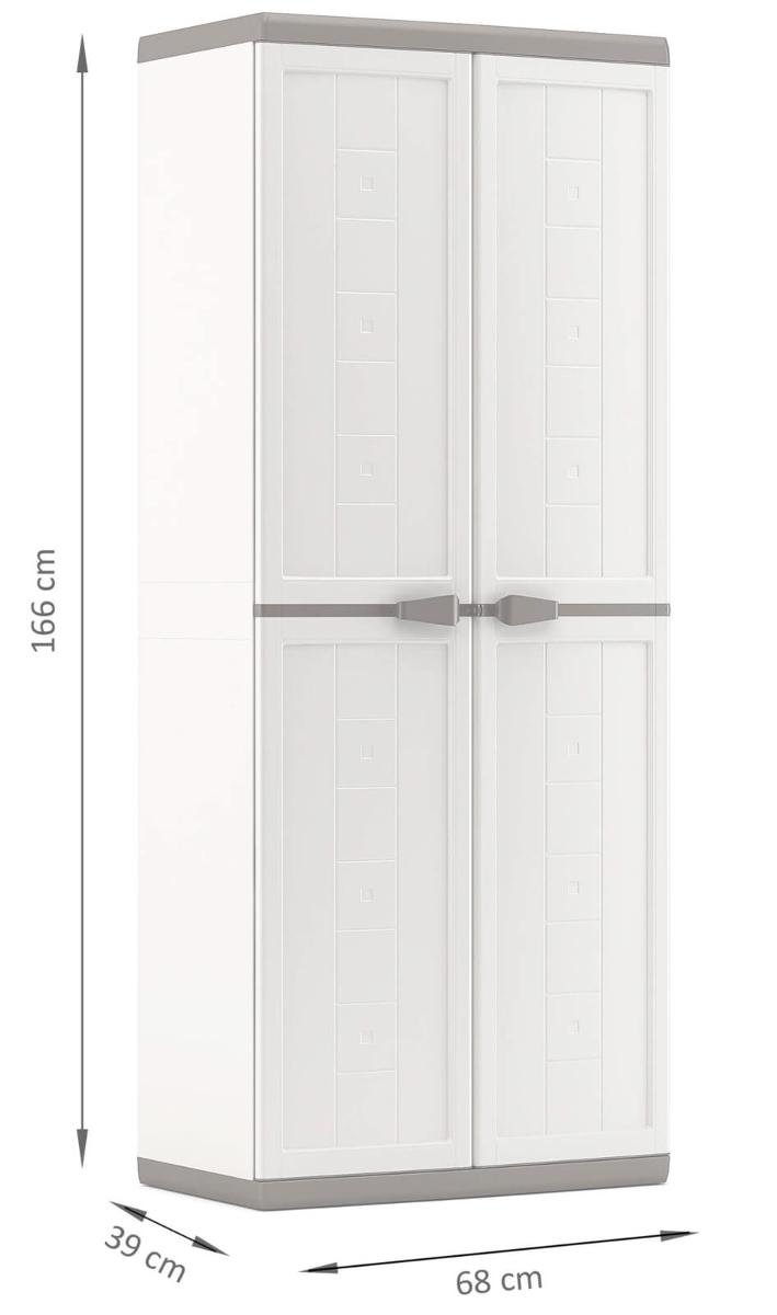 Шкаф пластиковый jolly low cabinet white белый