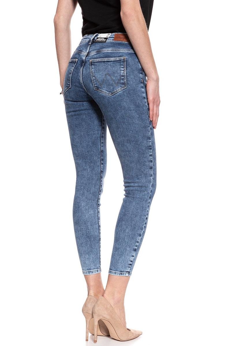 Wrangler, Spodnie Damskie, Skinny Crop Static Blue W28Msv25J, Rozmiar ...