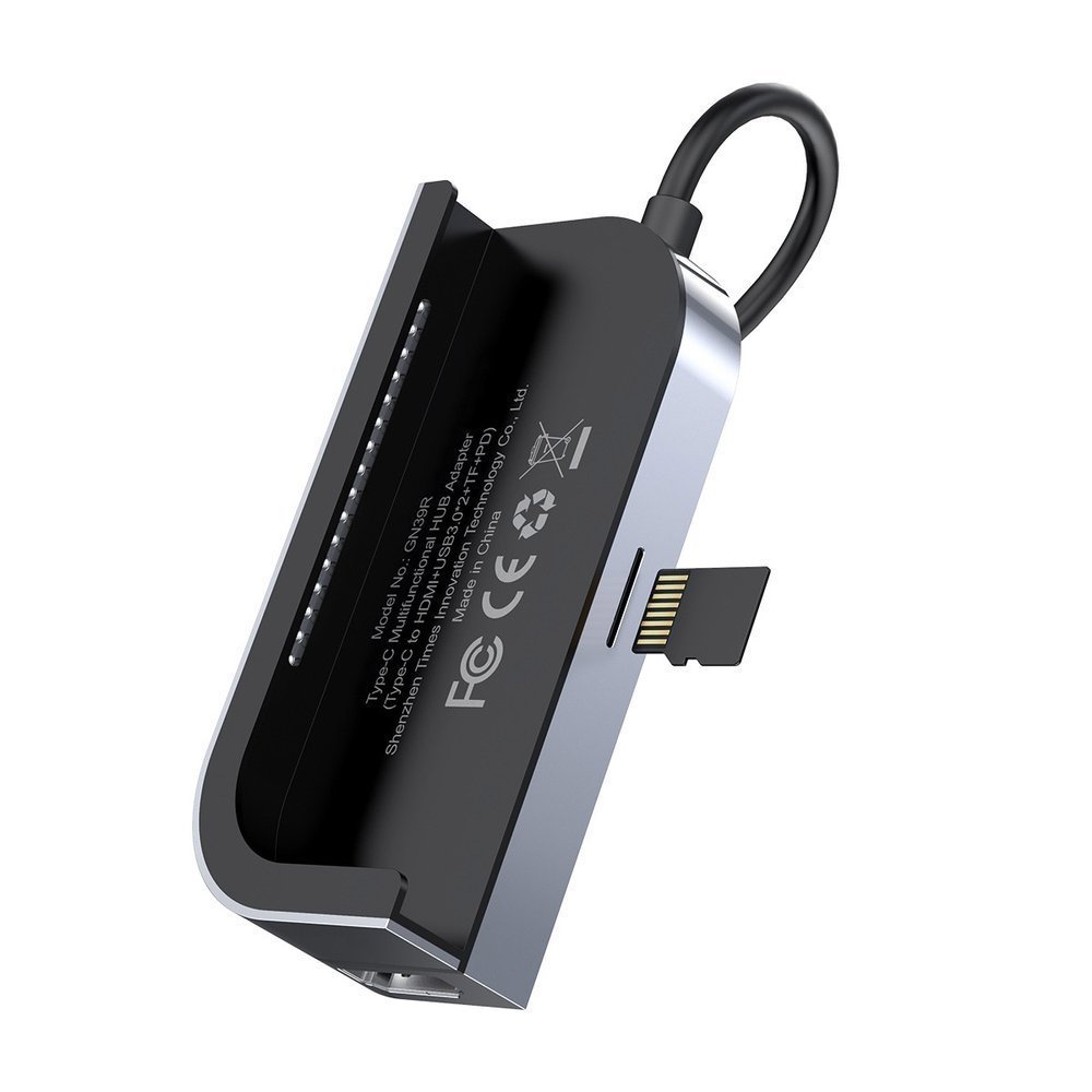 Baseus 6w1 wielofunkcyjny HUB USB Typ C, czytnik kart