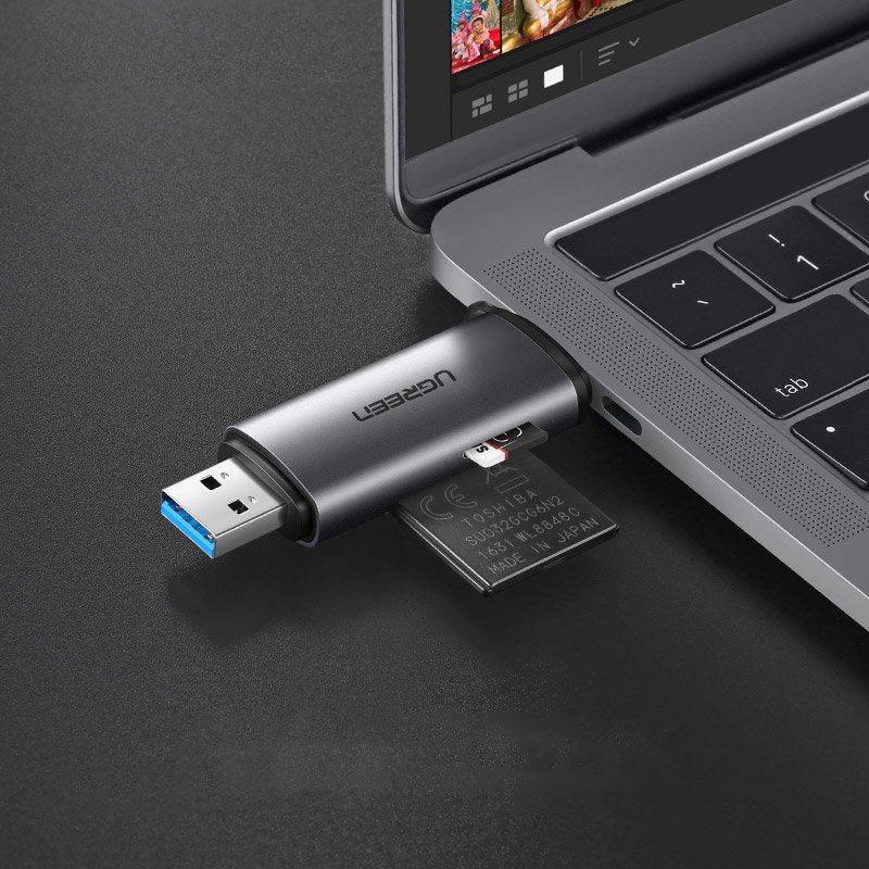Ugreen czytnik kart SD / micro SD na USB 3.0 / USB Typ C 3