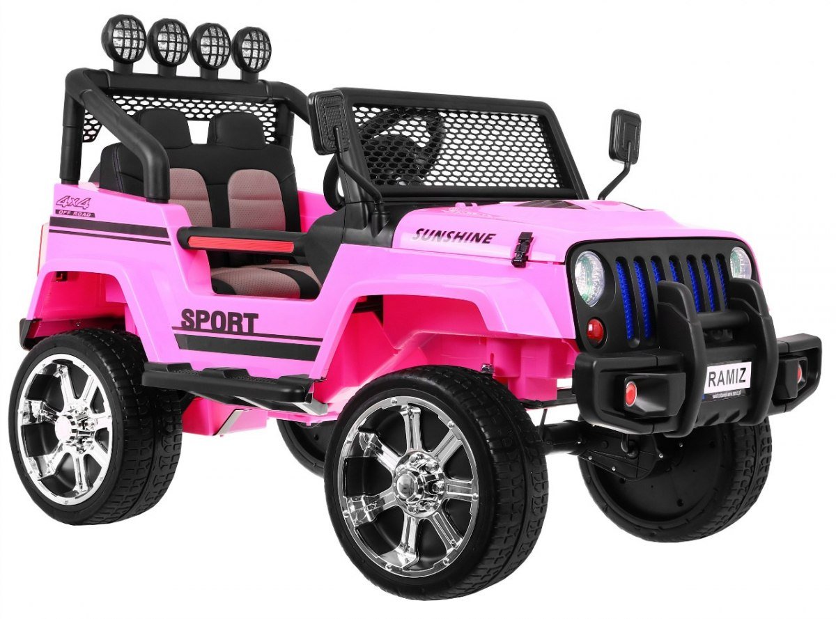 4toys, samochód na akumulator Jeep Raptor 4x4, różowy