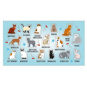 16 naklejek z kotami rasy kotów do ozdabiania dekoracji - Inna marka