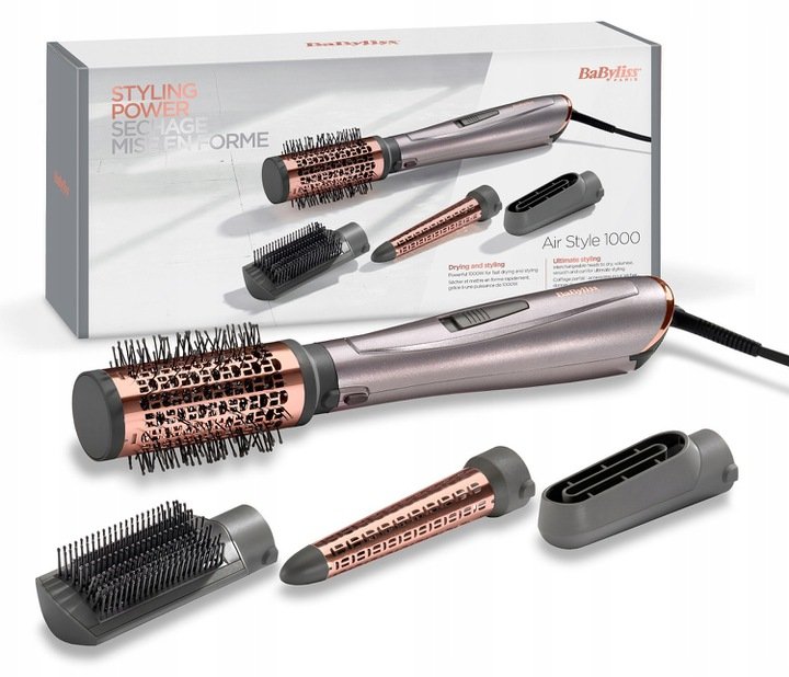 Suszarko-lokówka BABYLISS AS136E - 1000W jonizacja 4 końcówki