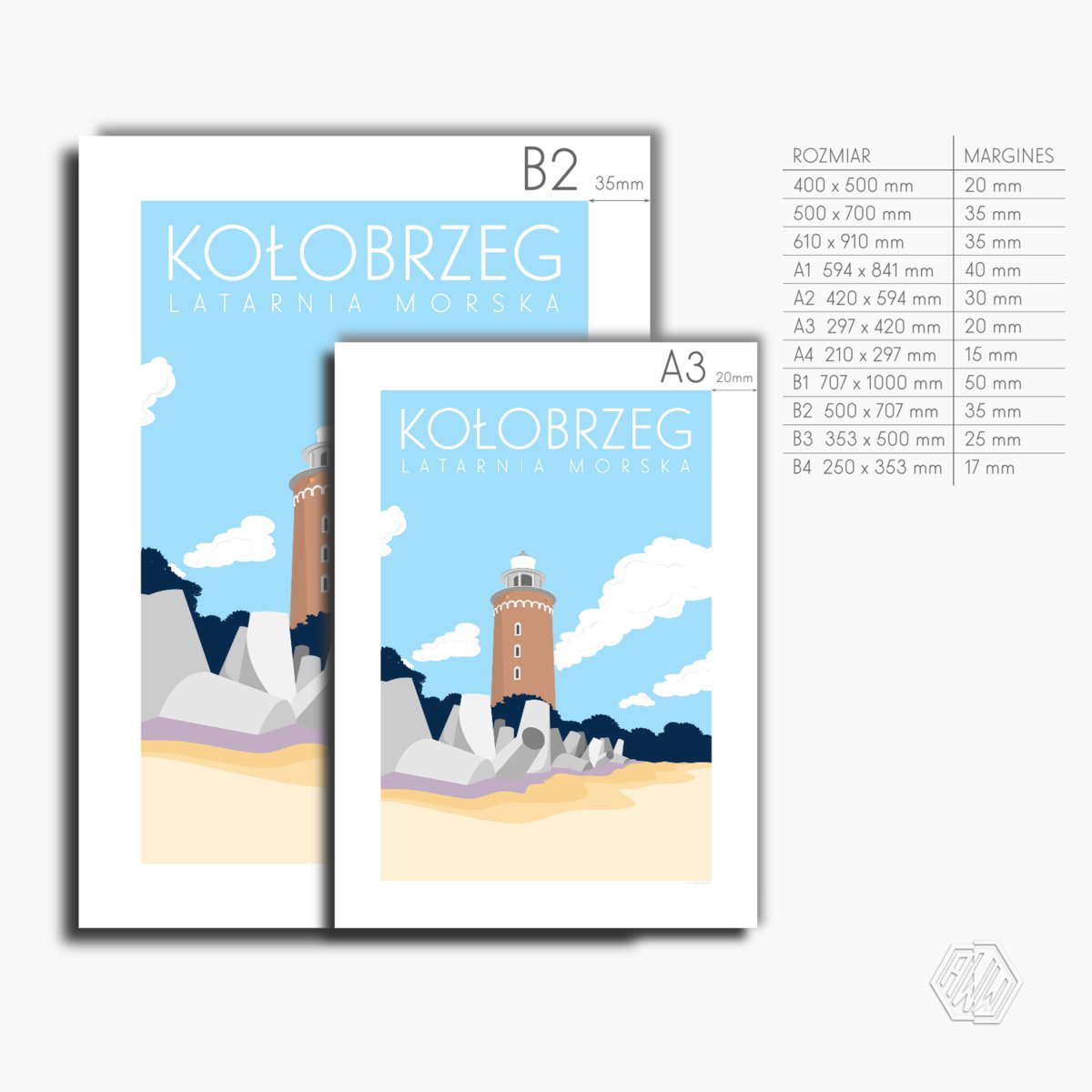 Plakat Kołobrzeg 61x91 cm - A. W. WIĘCKIEWICZ | Sklep EMPIK.COM