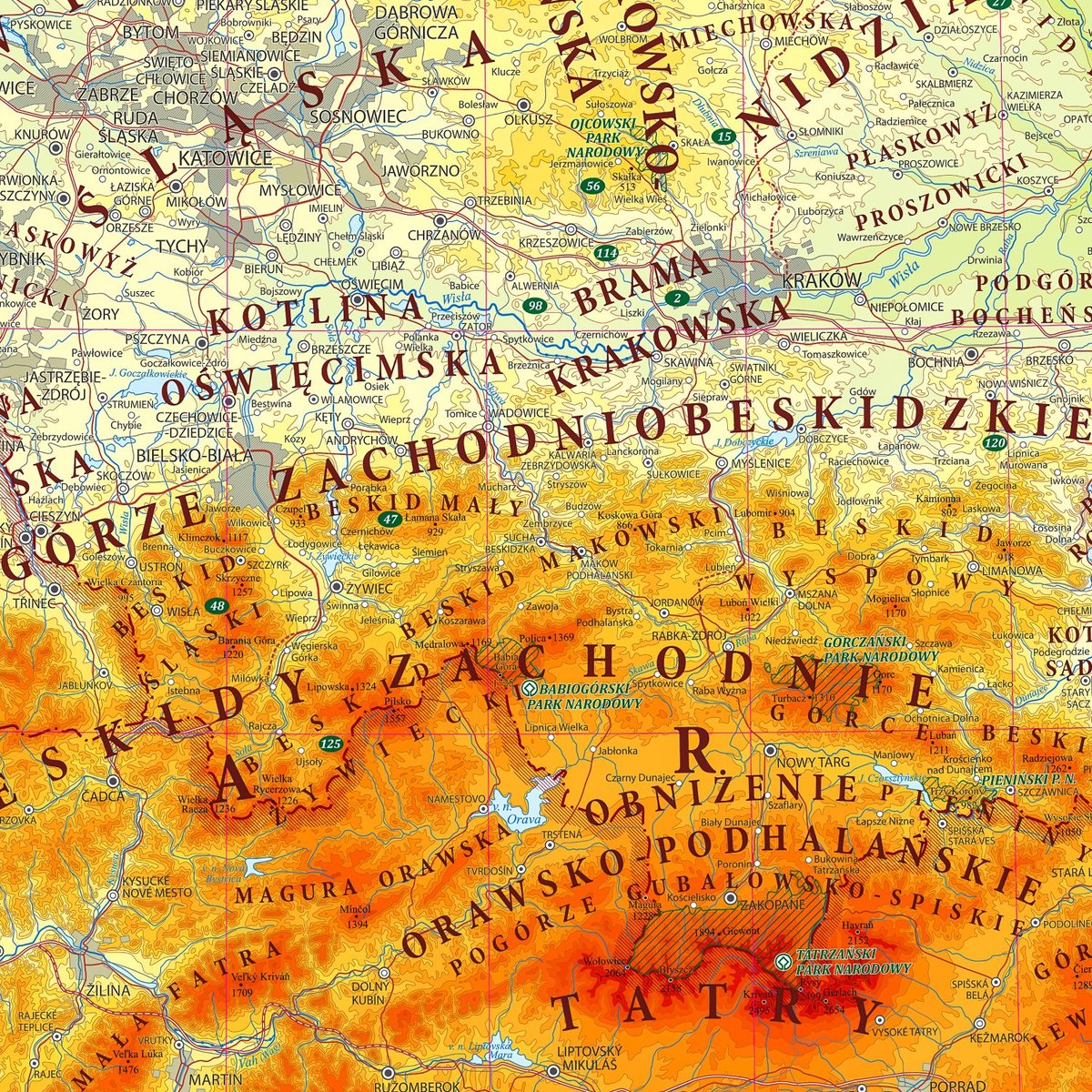 Eko Graf Polska Mapa ścienna Dwustronna Fizyczno Administracyjna 1700 000 Eko Graf Sklep 8010