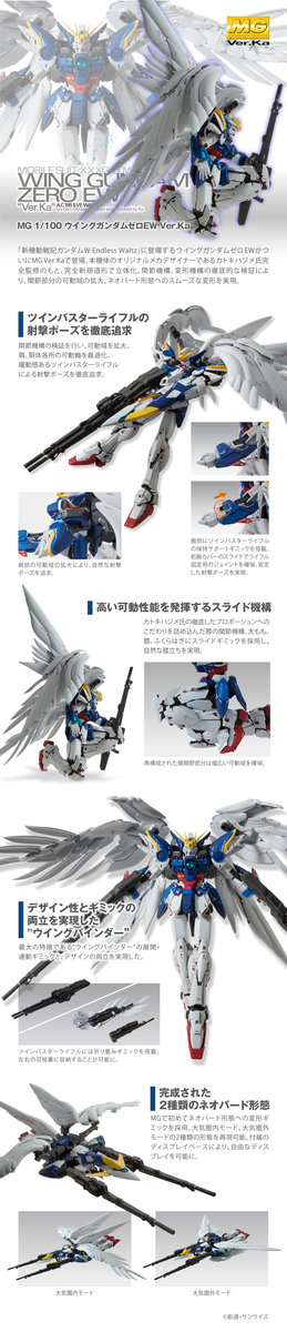 GUNDAM - MG 1/100 Wing Gundam Zero EW Verk.Ka - Model Kit