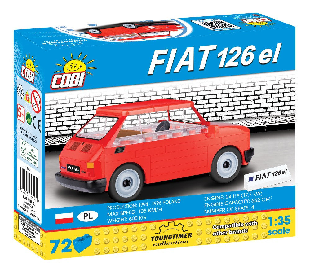 71 Piezas COB24530-COBI-Polski Fiat 126P 