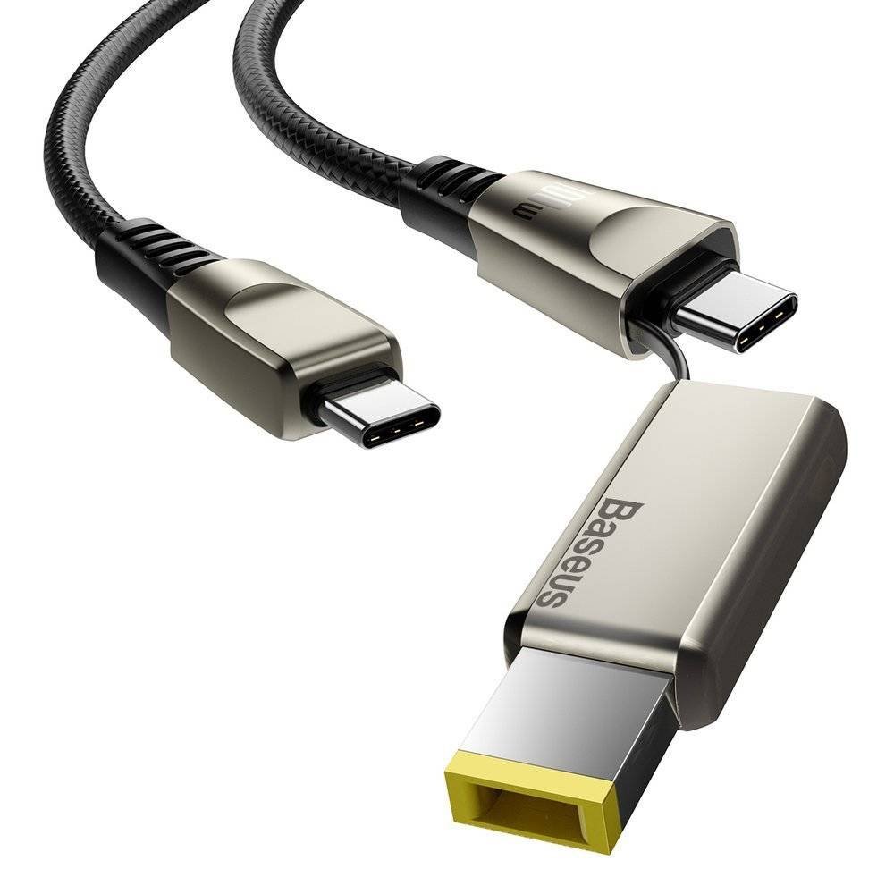 Baseus 2w1 Kabel Usb Usb Typ C Lenovo Prostokątna Wtyczka Dc Adapter Do ładowania Laptopa 2 5557