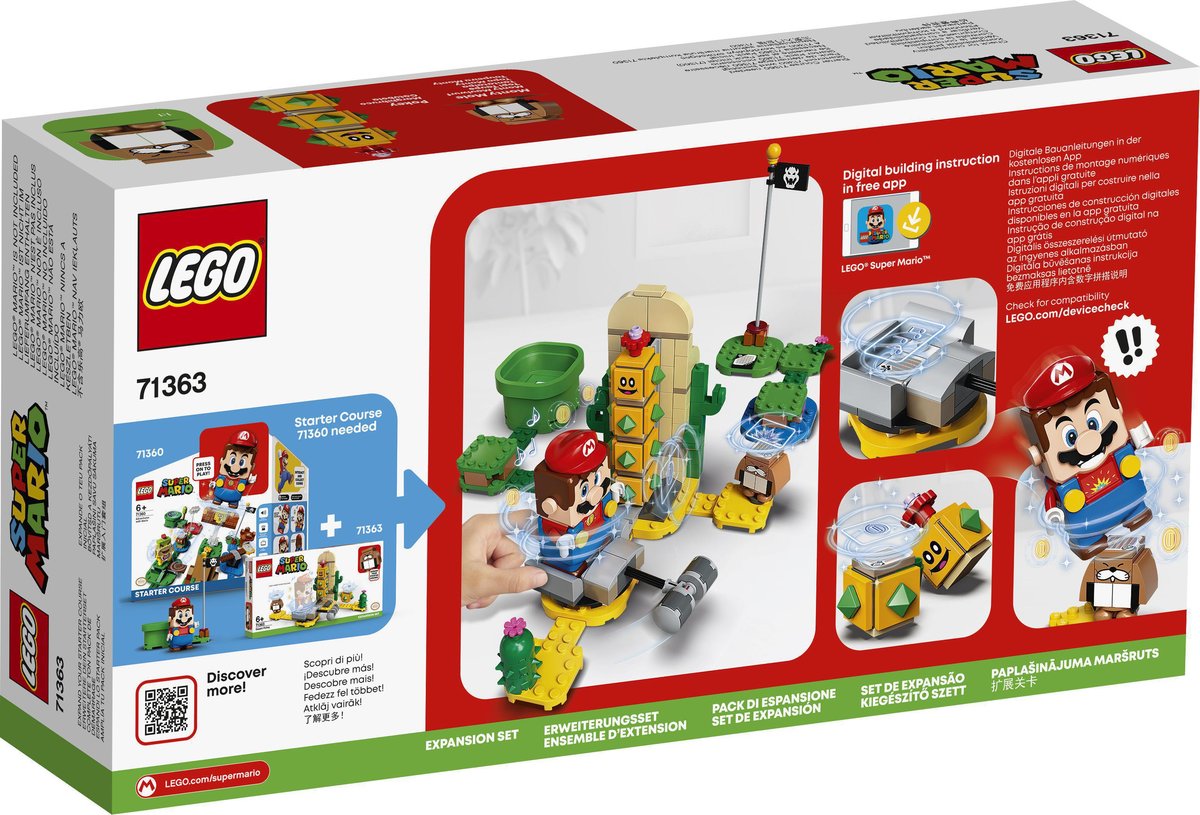 secretセットアップ　Lサイズ LEGO Super Mario, klocki, Pustynny Pokey - zestaw