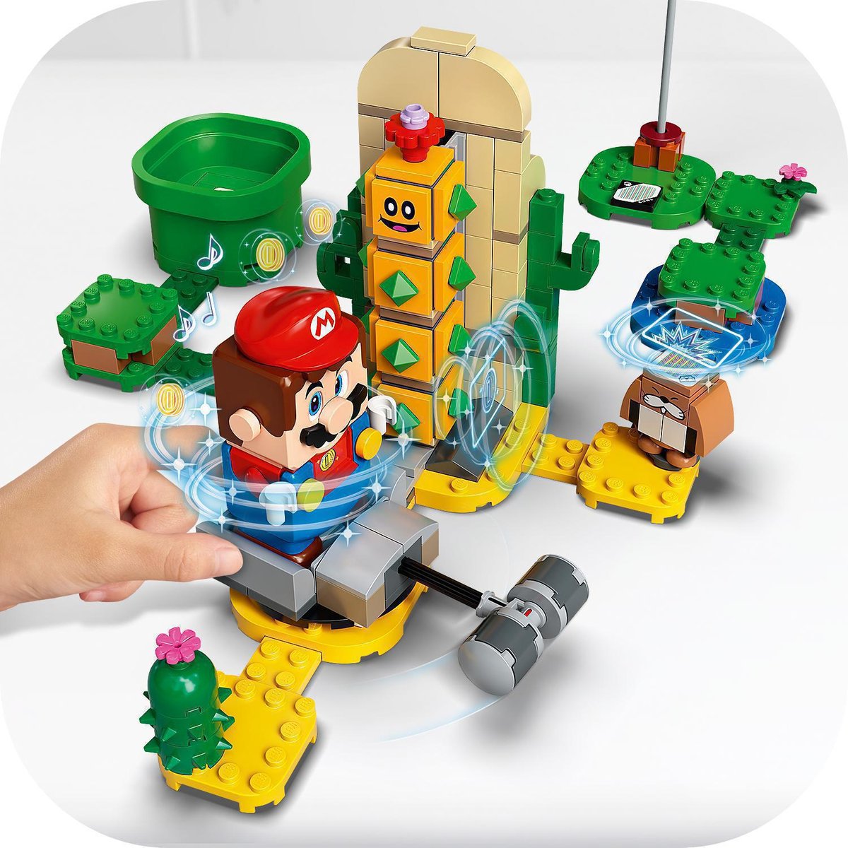 secretセットアップ　Lサイズ LEGO Super Mario, klocki, Pustynny Pokey - zestaw