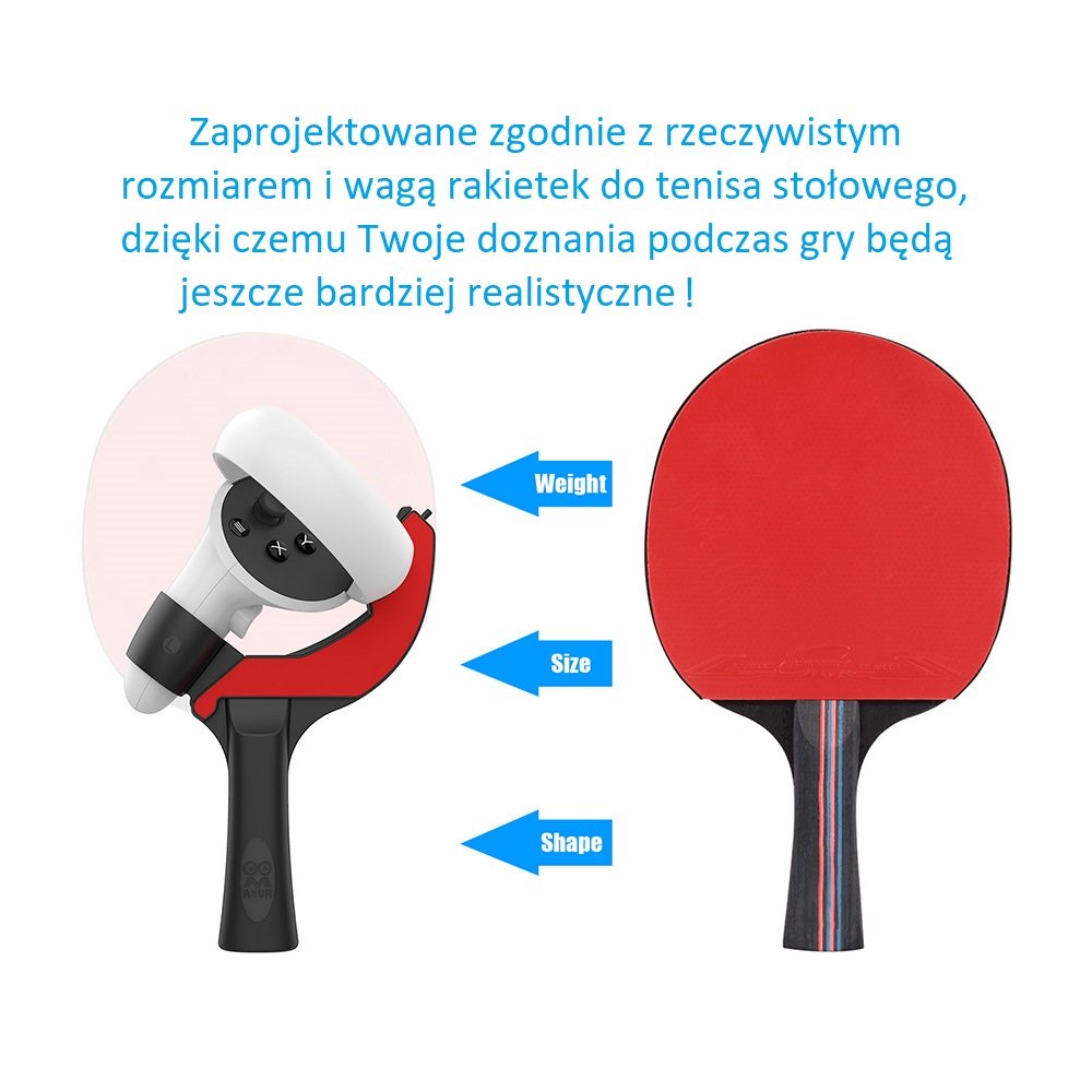 Rakietki pingpong do tenisa stołowego Oculus Quest 2 Vortex Virtual