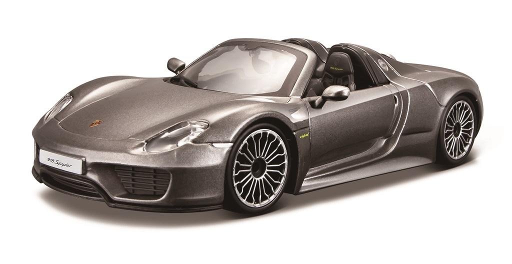 ミニカー Bburago Porsche 918 Spyder 1/24 BBurago, Porsche 918 Spyder 1:24 szary BBURAGO (GXP-623156