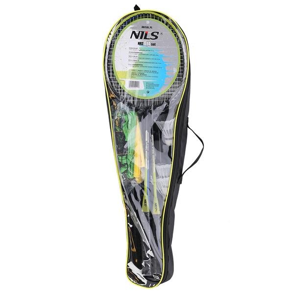 Linwei　14本セット NRZ014 STEEL / ZESTAW DO BADMINTONA 4 RAKIETY + 3 LOTKI +