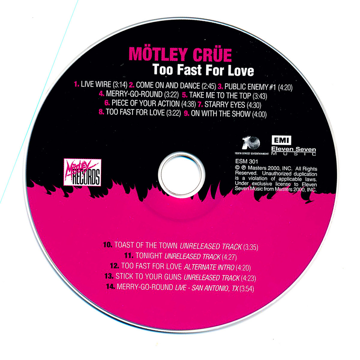 Mötley Crüe Too Fast for Love サイン入り Too Fast For Love - The Circle