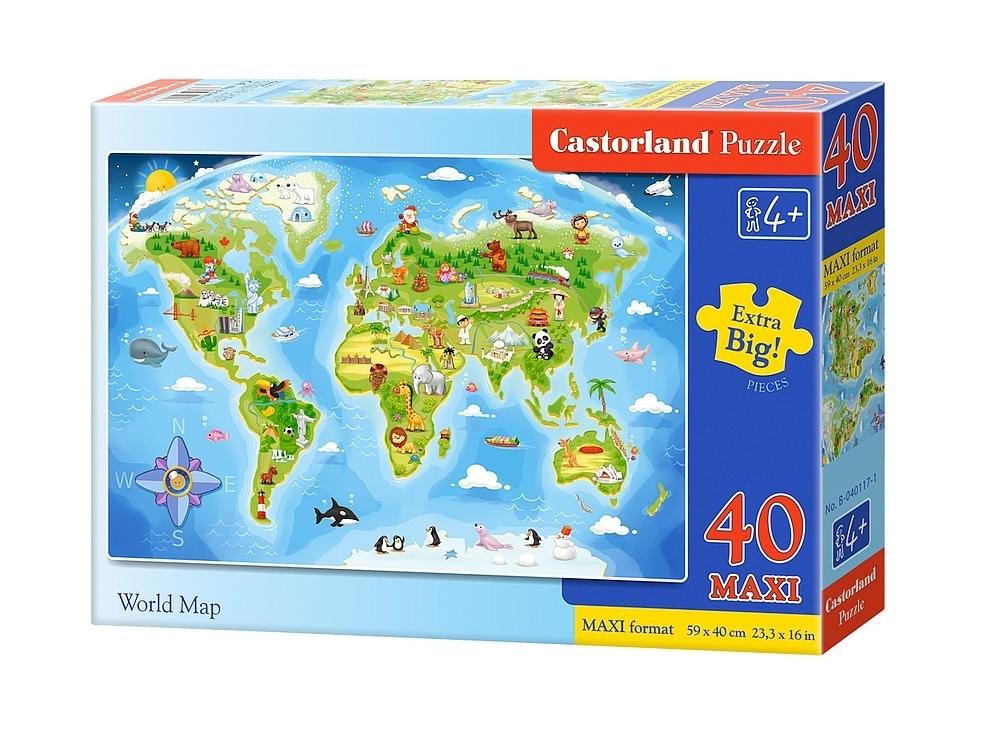 Castorland Puzzle Maxi World Map Castorland Sklep Empik Com