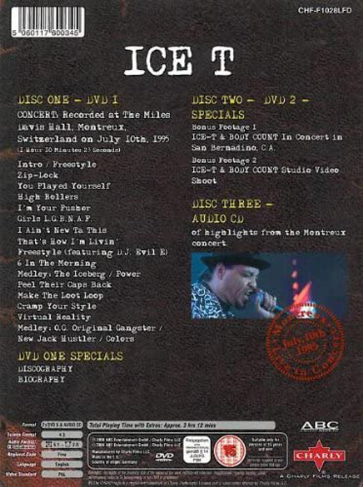 Ice-T Live In Montreux 2DVD+CD - Ice-T | Muzyka Sklep EMPIK.COM