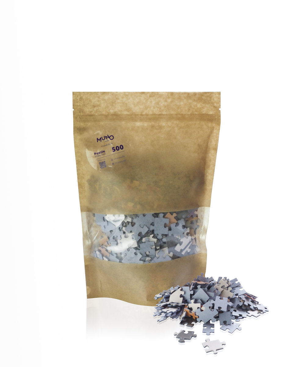 Puzzle Girl with Cat 500 w eco woreczku Muno Puzzle Sklep