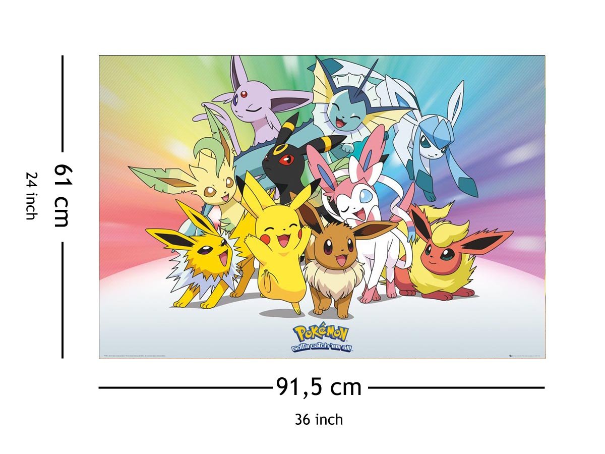 Pokemony - plakat 91,5x61 cm - Pokemon | Sklep