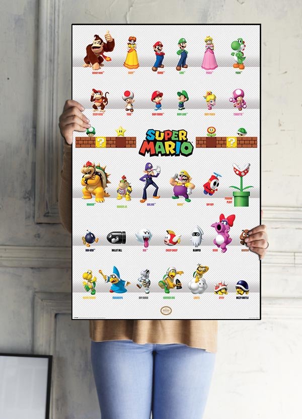 Super Mario - Character Parade - Plakát, Obraz na zeď, 3+1 ZDARMA