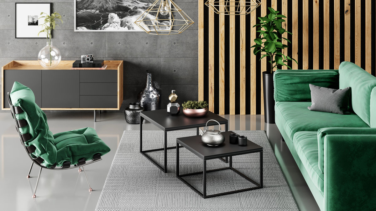 Stolik kawowy ława 2 w 1 TWIN loft