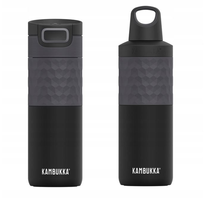 Kambukka Etna-Twist Giftbox 500 ml Black Steel Grip