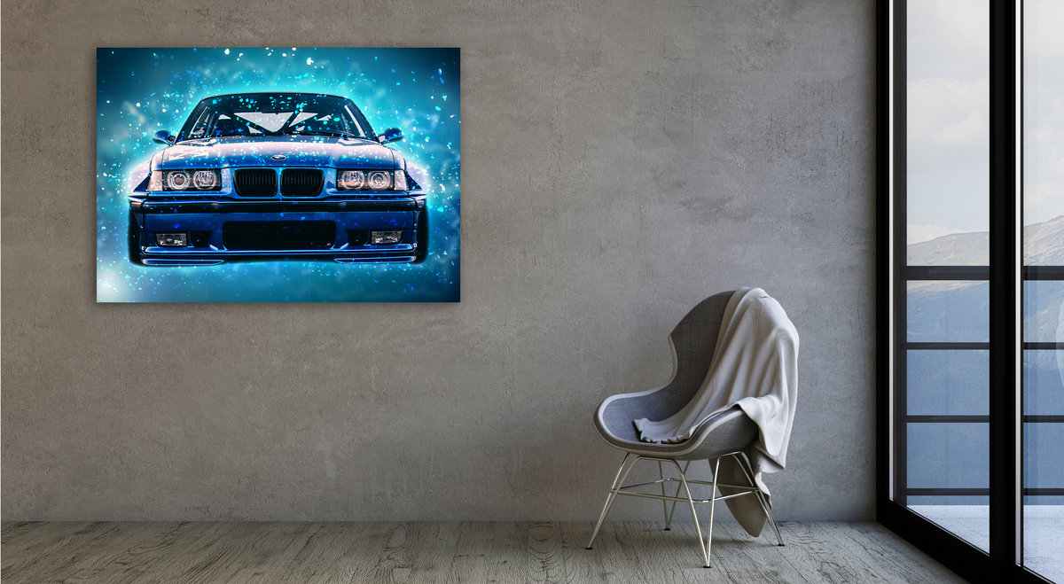 Obraz na płótnie 70x50 BMW E34 Seria 5 Samochód Sport Tuning