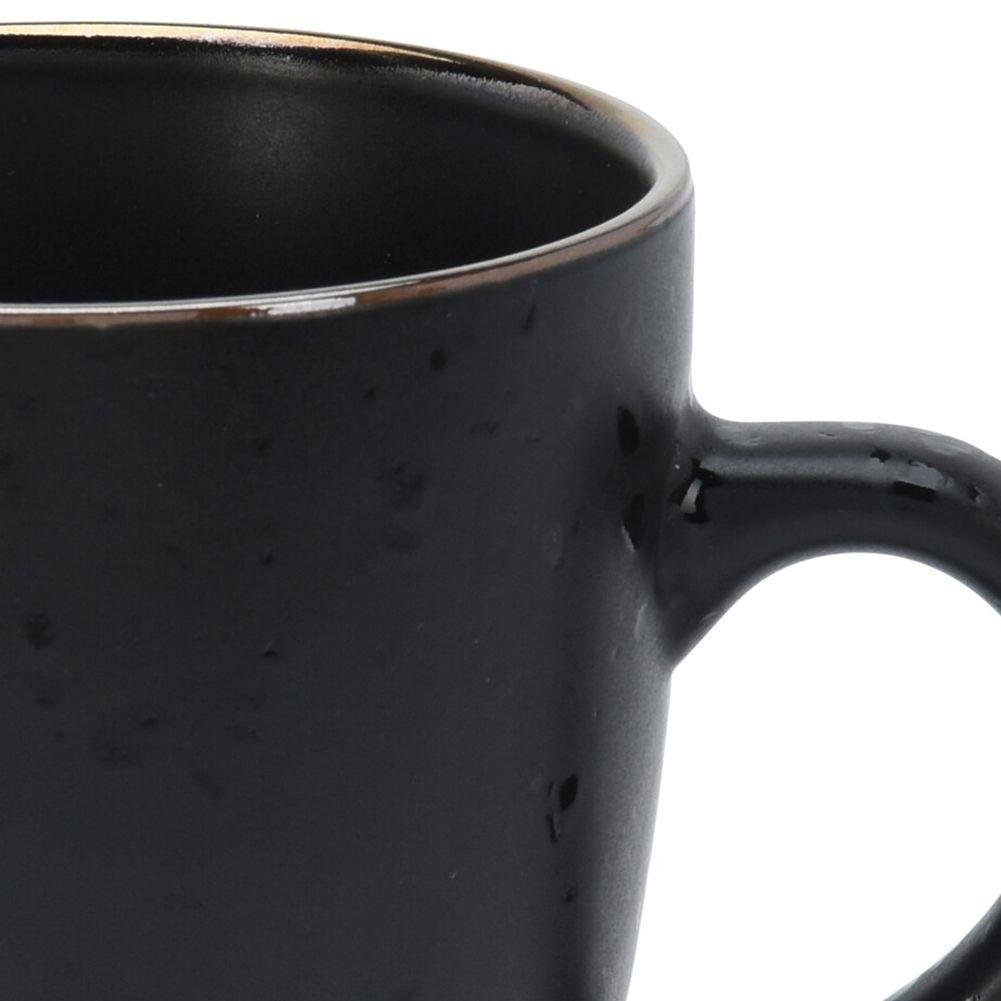 Siaki Collection Kubek ceramiczny do kawy i herbaty z uchem czarny 350 ...