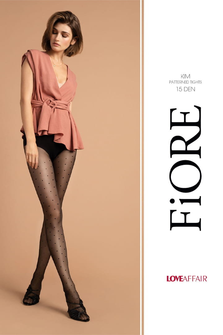 Floral patterned ladies tights 30 den - Sklep Kokietki