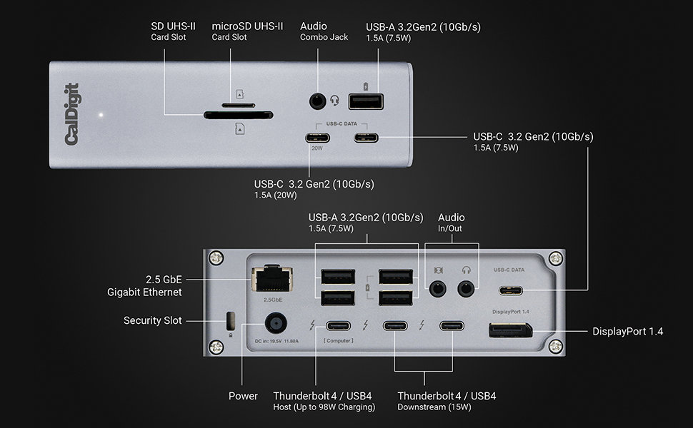 CalDigit TS4 Thunderbolt™ Station 4 TS4 - Thunderbolt Station 4 – CalDigit US Shop