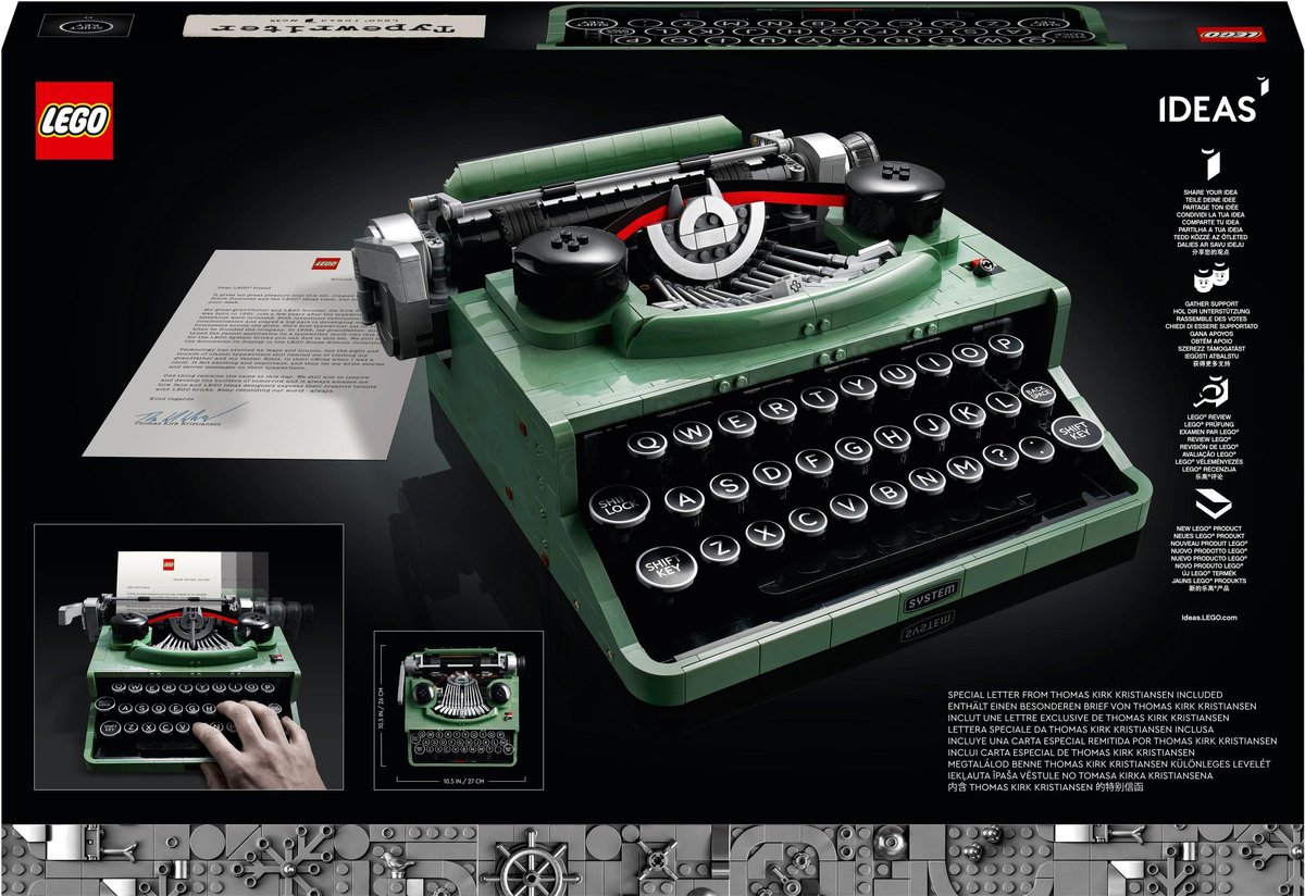 LEGO Ideas, maszyna do pisania, 21327 - LEGO | Sklep EMPIK.COM