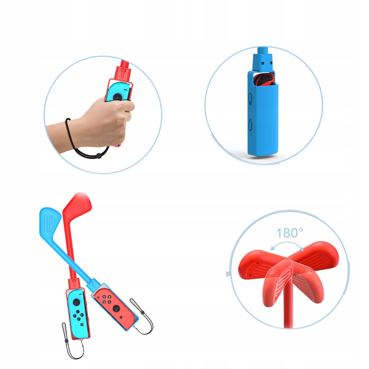 任天堂スイッチ Zestaw 12x Akcesoria Uchwyty Sport Nintendo Switch / Oled