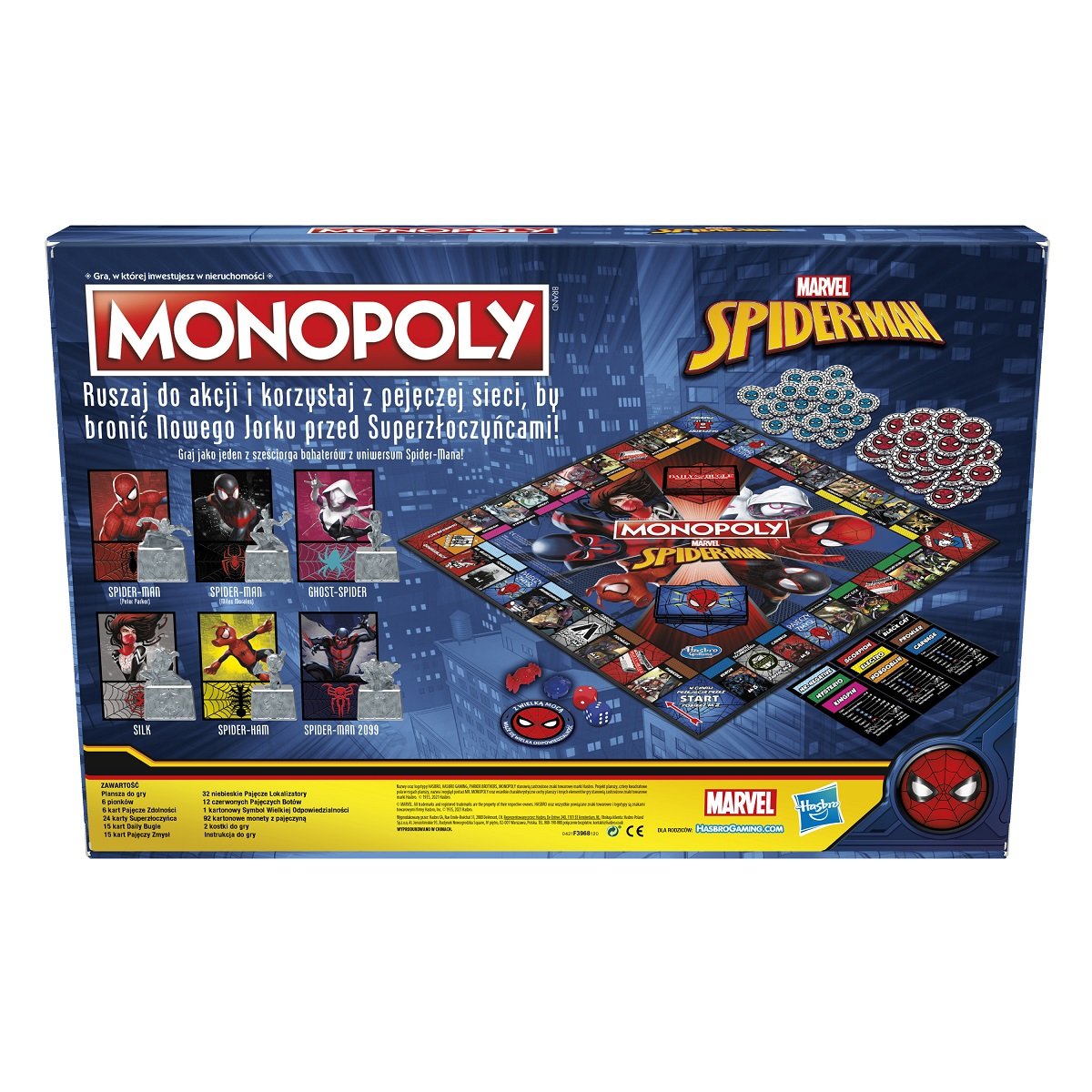 Hasbro Gaming Monopoly: Marvel Spider-Man GRA PLANSZOWA język