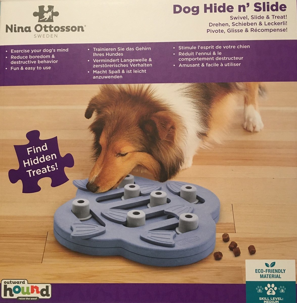 Nina Ottosson Dog MultiPuzzle Level 4 - gra edukacyjna, interaktywna dla  psa, poziom 4