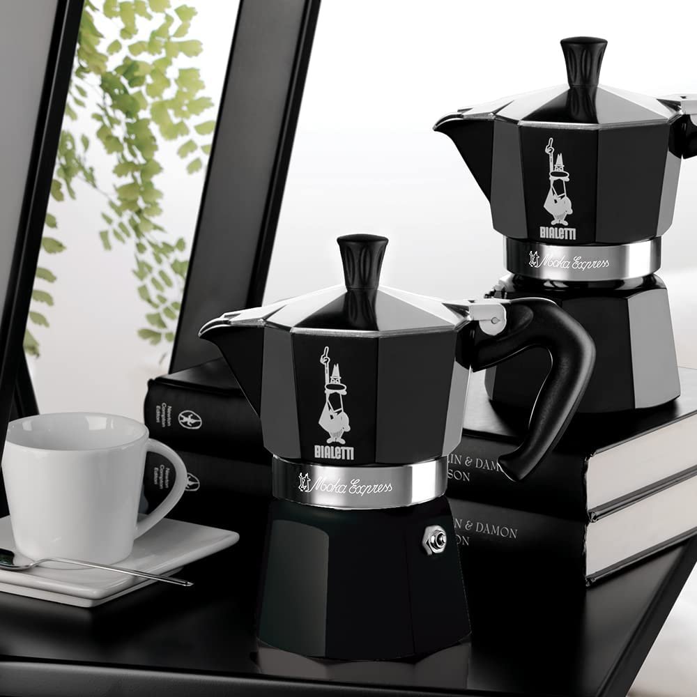 BIALETTI Alpina na 3 filiżanki espresso (3 tz) ciemnozielona - kawiarka  aluminiowa ciśnieniowa