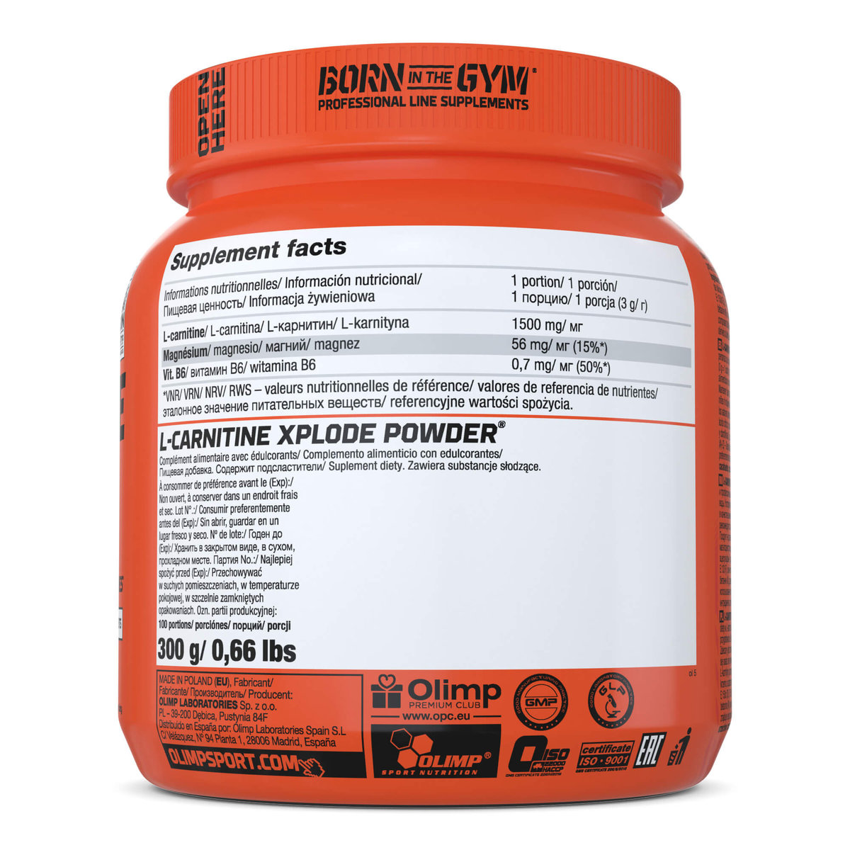 l carnitine xplode Olimp L-Carnitine Xplode Powder® - 300 g - Wiśnia - Olimp