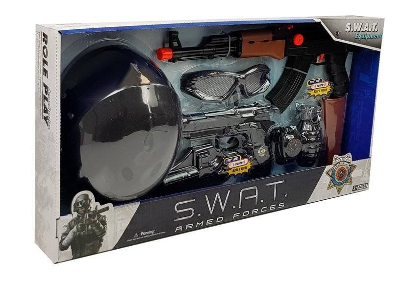 Zestaw Policjanta S.W.A.T Pistolety Kask - Lean Toys | Przyjęcia i