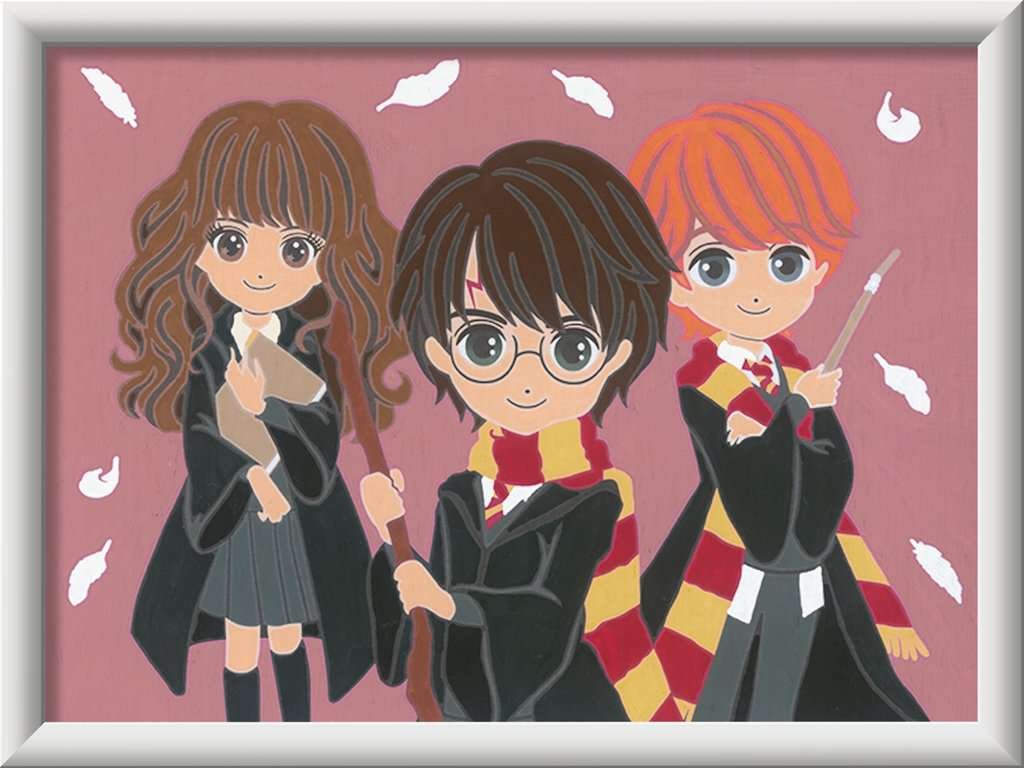 Harry Potter Rysunek Dla Dzieci - Creart dla dzieci Malowanie Po Numerach Harry Potter - Magiczna Trójca