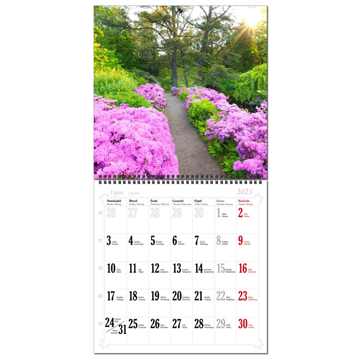 Kalendarz Miesięczny 2023 Ogrody Na Ścianę 30x60 Cm Sklep Empikcom 5331